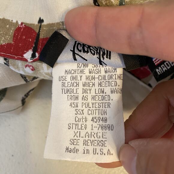 VTG Tapestry Floral Print Button Up Short Sleeve Shirt Women’s Size XL Hawaiian - Picture 4 of 6